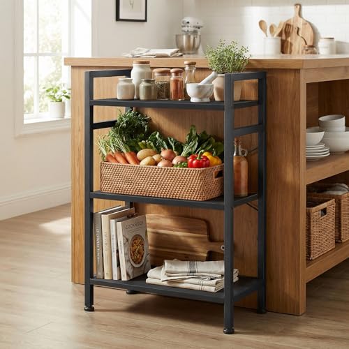 3 Tier Bookshelf, Free Standing Bookcase with Open Storage Shelves - color: Classic Black, size: 3 Tier