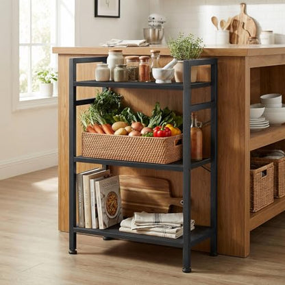 3 Tier Bookshelf, Free Standing Bookcase with Open Storage Shelves - color: Classic Black, size: 3 Tier