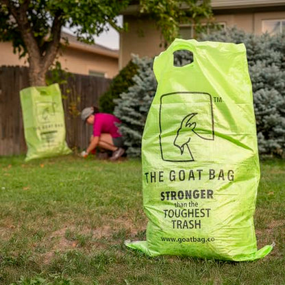 Woven Heavy Duty Contractor Bags – Reusable Construction & Yard Waste Bags, 42-Gallon Tear-Resistant Polypropylene, Jobsite Cleanup (10-Pack)