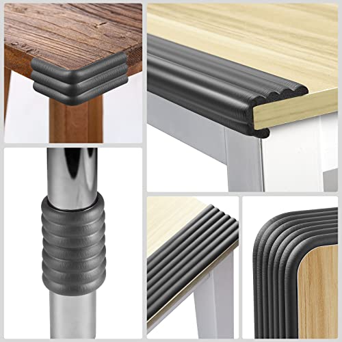 Baby Proofing Edge Protector 6.6 feet with 3M Strong Adhesive Pre-Taped, Baby Proof Padding Extra Wide Edge Safety Guards for Sharp Edges, Table, Desk- Black - color: Black- 6.6 Feet