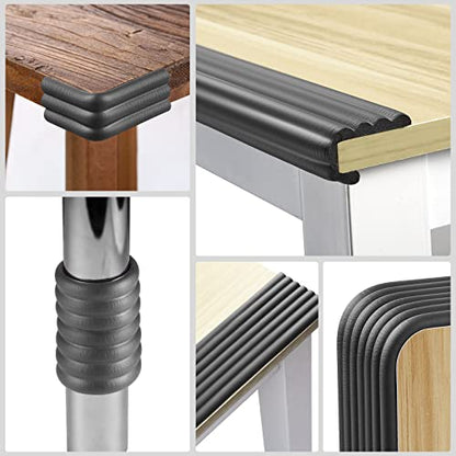 Baby Proofing Edge Protector 6.6 feet with 3M Strong Adhesive Pre-Taped, Baby Proof Padding Extra Wide Edge Safety Guards for Sharp Edges, Table, Desk- Black - color: Black- 6.6 Feet