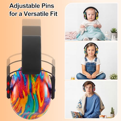 Amylove 12 Pcs Kids Noise Cancelling Headphones Ear Muffs Colorful Style (Pack of 2) - size: Universal Fit (kids & Adults) (Pack of 2), style: Colorful Style
