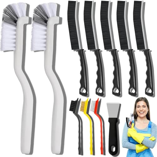 Dfacio 11Pcs Crevice Cleaning Brush Set,Multi-Purpose Cleaning Supplies