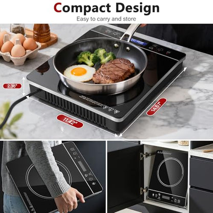 Portable Induction Cooktop, Induction Burner 1800W
