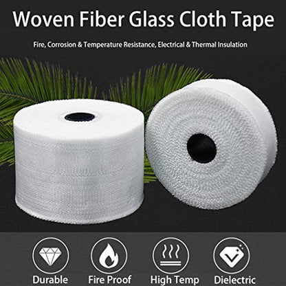 APT Strong Fiberglass Cloth Mesh Tape (2" x 36Yds), Repair, Reinforcement, Easy Resin Saturation Heat-Resistance and Insulation (50mm x 36Yds). - size: 2" x 36Yds