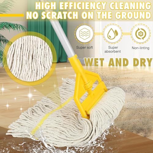 Looped End Commercial Industrial Cotton Mop Replacement Head,2 Pack - size: 2x Industrial Replacement Mop Heads