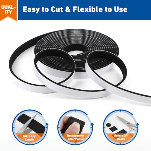 MAGZO 1/2in Wide X 1/8in Thick Weather Stripping Door Seal 99FT - size: 1/2in * 1/8in * 99FT