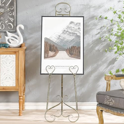 56" Extra Large Adjustable Vintage Floor Easel Stand with Chain Support