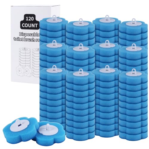 120 Count Disposable Toilet Brush Refills Pads for Most Toilet Wands - size: 120 refills