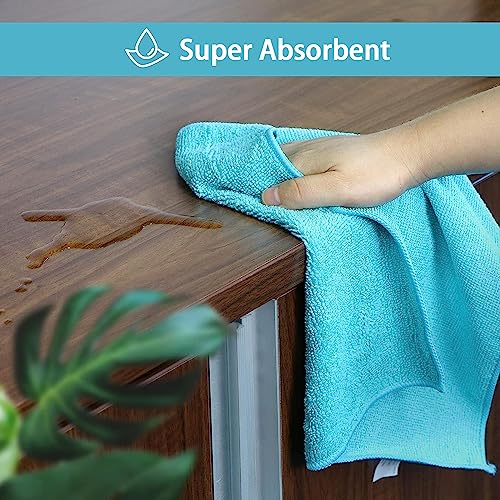 HOMEXCEL 100PK Microfiber Cleaning Cloth, Cleaning Rag for Home, 11.5x11.5 - color: Multicolor