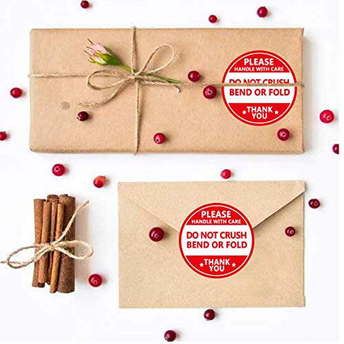 Do not Crush Bend or Fold Shipping Handling Stickers Labels,Shipping Warning Stickers for Package 2 Inch 500 Pcs Per Roll (Pack of 2) - size: 2 inch (Pack of 2)
