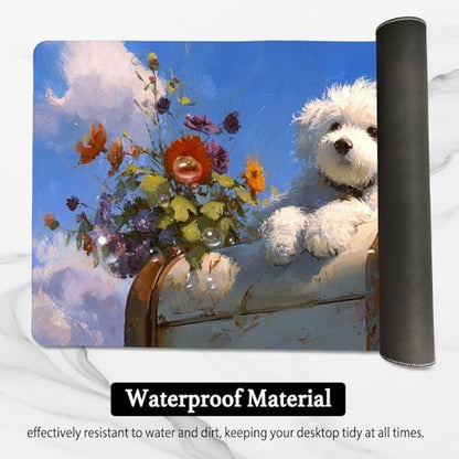 Nuxovilar Large Gaming Mouse Pad Desk Mat, 15.7x35.4 Inches Polyester - color: Mi06234