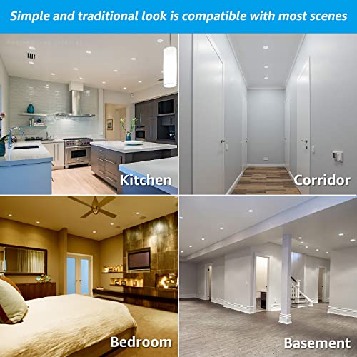 TORCHSTAR 8-Pack 5CCT 4 Inch LED Recessed Light Canless, White - color: White-5CCT, size: 4 Inch
