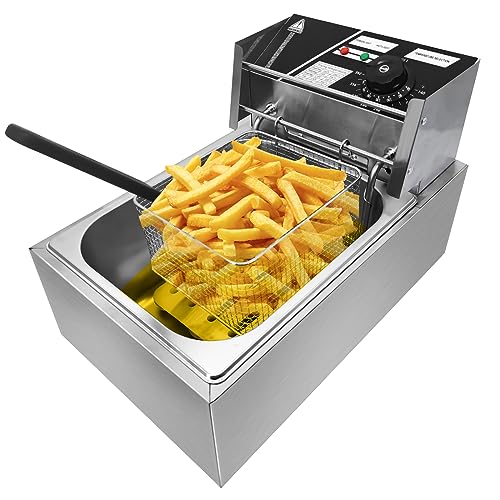 Commercial Electric Deep Fryer, 11.4QT Electric Fryer With Basket - size: 11.4QT