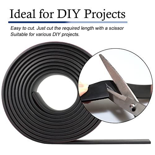 LSGCQ Neoprene Rubber Strips with Adhesive Backing Rubber Sheets - size: 1” Wide x 1/16" Thick x 20' Long