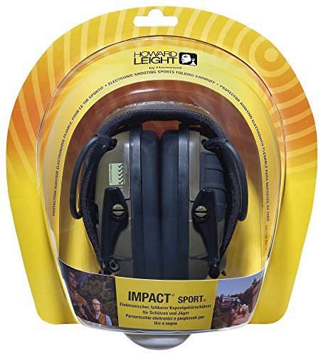 Howard Leight by Honeywell R-01526, Impact Sport Earmuffs, Olive Drab Green. - color: Green, size: Medium