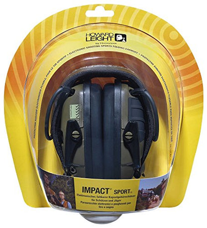 Howard Leight by Honeywell R-01526, Impact Sport Earmuffs, Olive Drab Green. - color: Green, size: Medium