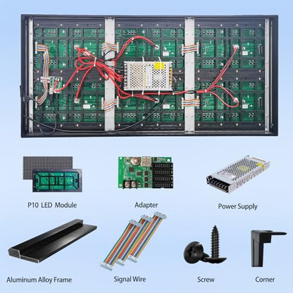 Programmable LED Sign P10 Custom Size, Outdoor Led Sign For Business Display Screen Advertising Store - size: P10 custom size