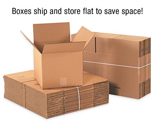 BOX USA 18 x 10 x 6 Corrugated Cardboard Boxes, Medium 18"L x 10"W x 6"H, Pack of 25 | Shipping, Packaging, Moving, Storage Box for Home or Business, Strong Wholesale Bulk Boxes