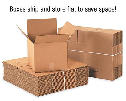 BOX USA 15 Pack of Heavy-Duty Double Wall Corrugated Cardboard Boxes, 16" L x 12" W x 6" H, Kraft, Shipping, Packing and Moving