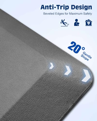 FEATOL 1 Inch Extra Thick Anti-Fatigue Mat for Standing Desk & Kitchen - color: Grey, size: 24"L x 17"W x 1"Th