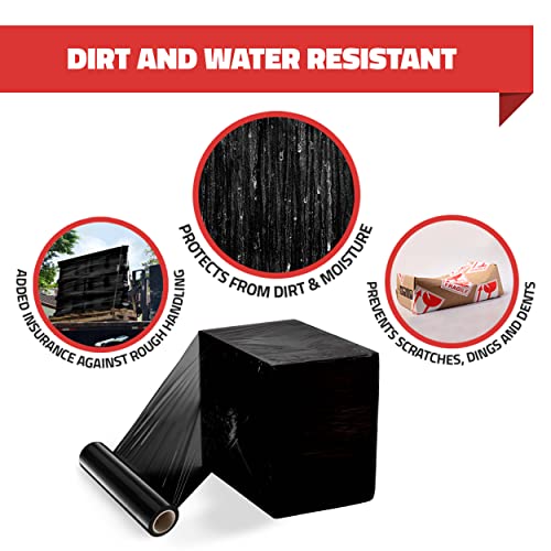 Simply Cool 40 Pack Stretch Wrap 18 Inch 80 Gauge Shrink Wrap Black - color: Black, size: 40 Pack