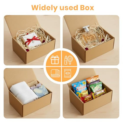 6x4x3 Inch Small Transport Box, Small Cardboard Box (12Pcs Brown) - color: Brown