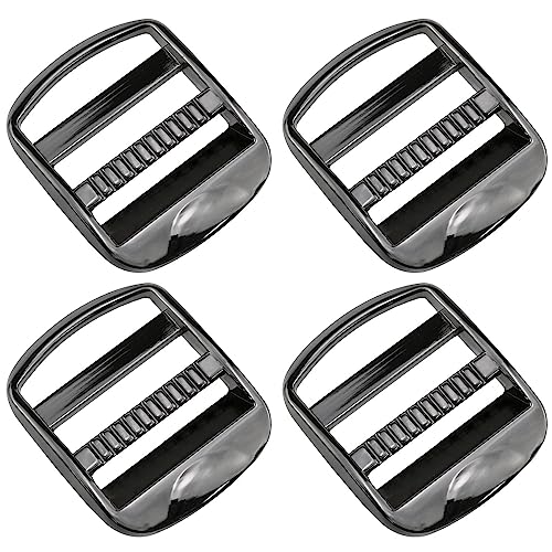 VAKTOK- 4pcs Metal Ladder Lock Buckle Slider Adjustable alloy buckle backpack strap accessories(Inner length 25mm)