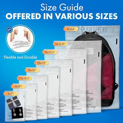 2000 Count 10x13 Clear Poly Bags with Suffocation Warning, 1.5 Mil - size: 2000 Pack