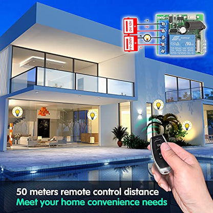 DieseRC 433Mhz Universal Wireless Remote Control Switch DC 12V 1CH RF Relay Receiver Module with 2 Transmitters, EV1527 Learning Code Remote Switch - color: 1 Recever and 2 Transmitters