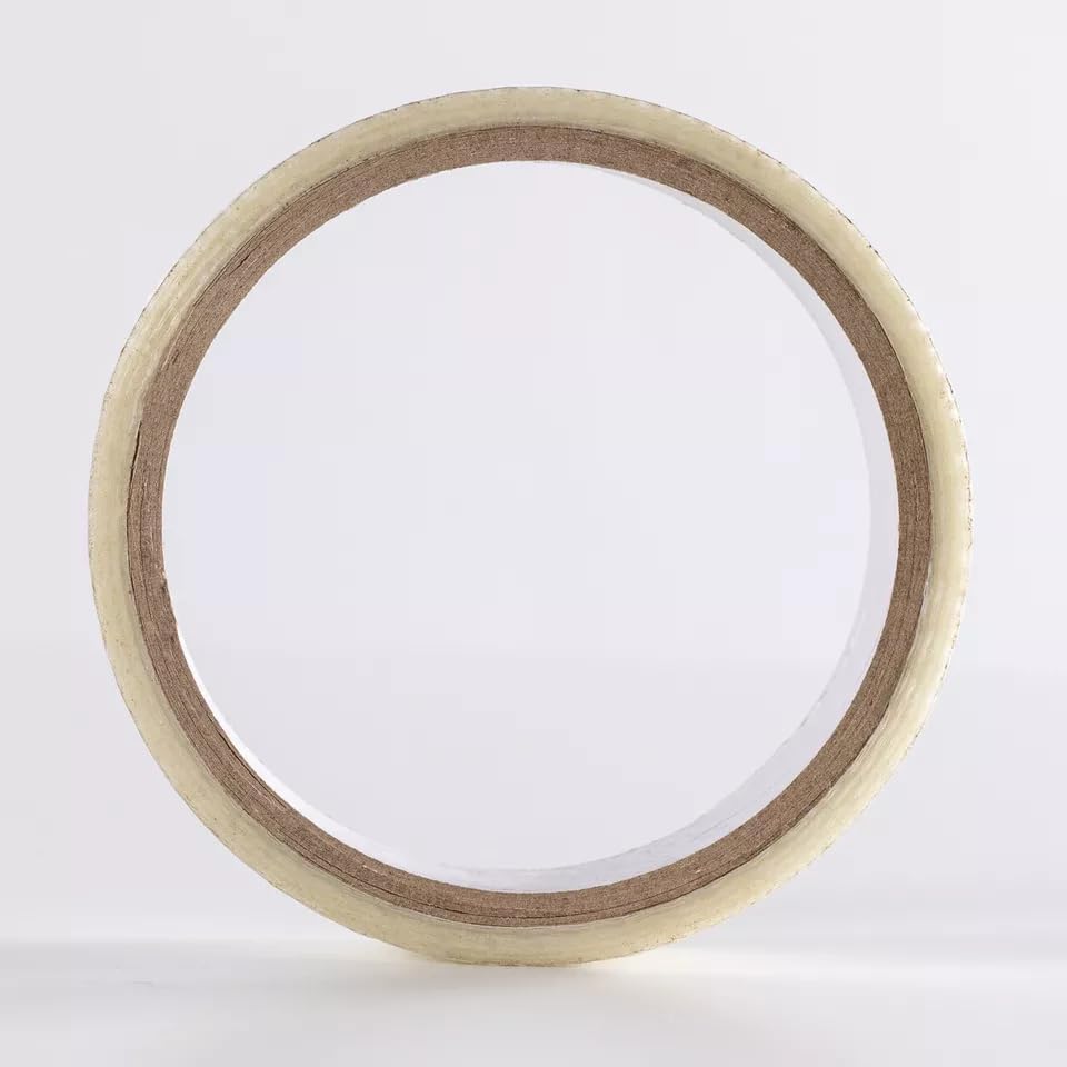 Skyhi Crossweave Reinforced Tape Set of 2, 25mm x 10m Each, Transparent Bi-Directional Filament Strapping Tape, Fiberglass Reinforced Heavy Duty Tape for Cricket Bat, Packing & Sealing