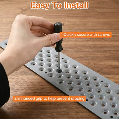 30 x 3.75 Inch Aluminum Stair Tread, 8 Pack Non Slip Metal Nosing