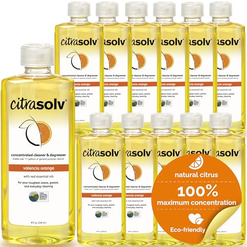 Citra Solv Concentrated Citrus Cleaner & Degreaser, 8 fl oz, 12 Pack - size: 8 Fl Oz (Pack of 12)