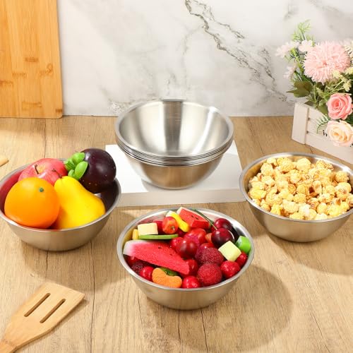Honeydak 12 Pcs 304 Stainless Steel Mixing Bowls with Graduations, 31 oz - size: 31 oz