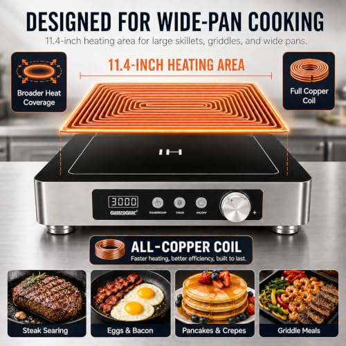 3000W Commercial Induction Burner, 208-240V Countertop Cooktop - size: 3000W/220 V induction cooktop