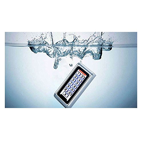Waterproof Metal RFID Keypad Door Entry Systems & 600lbs Electric Magnetic Lock+110V Power Supply+Push to Exit Button+RFID Keychains/Cards - style: 600lbs Magnetic Lock