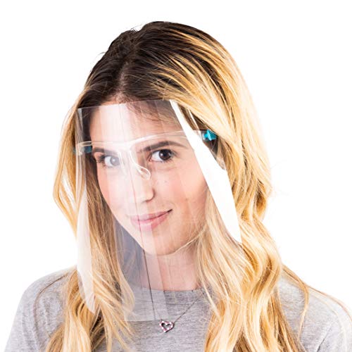 ArtToFrames Protective Face Shield 3 Pack, Made in The USA, Fully Transparent Face and Eye Protection from Droplets and Saliva with Reusable Glasses and Replaceable Shield, Anti-Fog - color: Clear, size: 1 Count (Pack of 3)