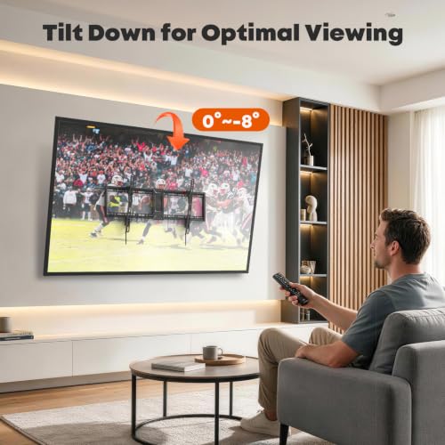 Heavy Duty Tilting TV Wall Mount for 43-100 Inch TVs up to 165 lbs - size: 100 Inch