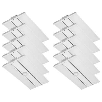 295W Linear LED High Bay Light with PIR Motion Sensor – 41300 Lumens, 5000K Daylight, 1000W Metal Halide Equivalent, UL Damp Rated, 120–277V, Suspended Mount, Warehouse & Industrial Lighting (10 Pack) - color: 10 Pack, size: 295W