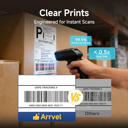Thermal Shipping Labels 4x6, 500 Sheets Fanfold Direct Thermal Labels, Perforated & Strong Adhesive Mailing Labels Compatible with Rollo, MUNBYN, Nelko, Zebra Printer (Commercial Grade)