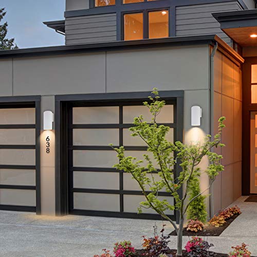 Dusk to Dawn Sensor Outdoor Wall Lamp, Waterproof Exterior Lighting - color: Cylinder (White A - Dusk to Dawn )
