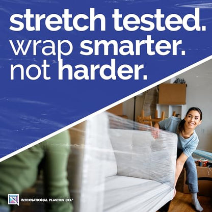 International Plastics Co. 18" Stretch Film/Wrap 1500 feet 80 Gauge, 4 Pack - color: Clear, size: 4 Pack