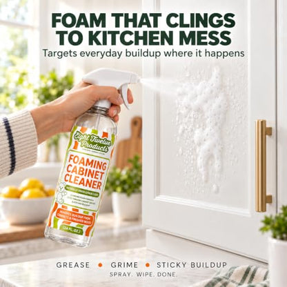 812 Foaming Cabinet Cleaner – Kitchen & Countertop Degreaser Removes Grease, Grime & Buildup from Painted Cabinets, Finished Wood & Backsplashes | No Wax or Residue | Made in America | 24oz