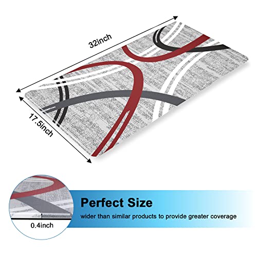 Artnice Kitchen Mats for Floor, Modern Abstract Kitchen Rugs - size: 32"L x 17.5"W x 0.4"Th