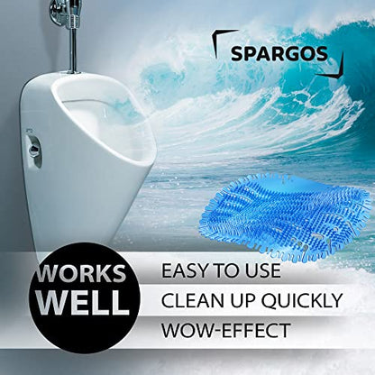 Spargos Urinal Screen Deodorizer, 12 Pack Ocean Breeze Cakes - color: Blue