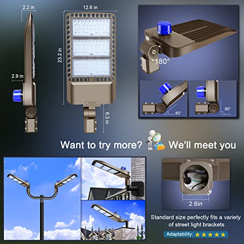 ledmo 300W LED Parking Lot Light 36000LM 5000K Adjustable Slip Fit Mount - size: Big/300/Slip Fit