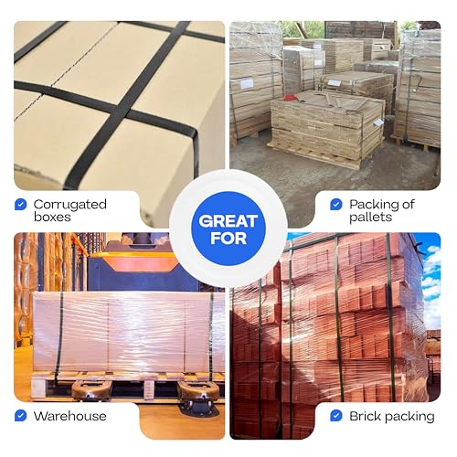 IDL Packaging 1/2" x 7200' Polypropylene (PP) Strapping Roll, USA-Made - size: 1/2" x 7200' (16x6" Core), 600 lbs BS