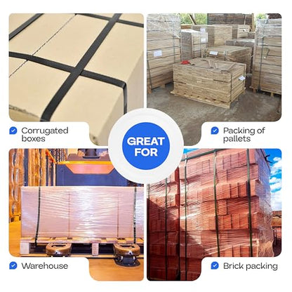 IDL Packaging 1/2" x 7200' Polypropylene (PP) Strapping Roll, USA-Made - size: 1/2" x 7200' (16x6" Core), 600 lbs BS