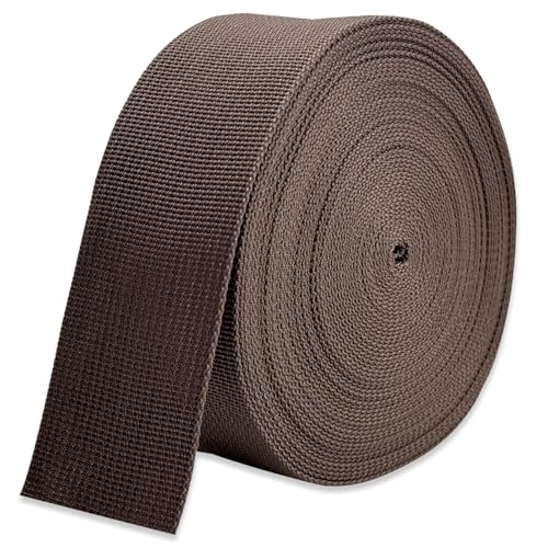 2" Coffee Wide Webbing Straps 12yd for Lawn Chair,Bag &Sewing - color: Coffee 41