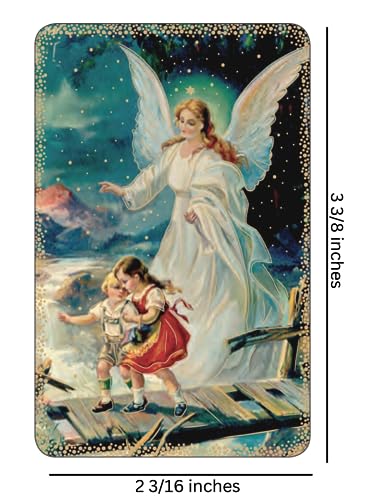 Lot of 10- Guardian Angel Prayer Card 3 3/8 in X 2 3/16 in Made in Italy